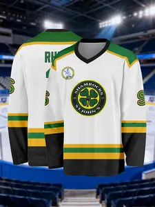 St. John's Ireland White Hockey Jersey, #3 Vintage-Print Men's Hockey Top Athletic Apparel Quick-Dry Breathable Ideal for Athletic Training The Perfect Gift for Fans and Athletes