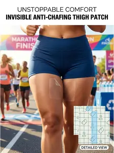 50 pieces of 8-centimeter anti-slip protective bands, used for thigh inner-side stockings, invisible seamless thigh bands, preventing abrasions on the inner side of the thighs during exercise, suitable for running, sports, Athletic