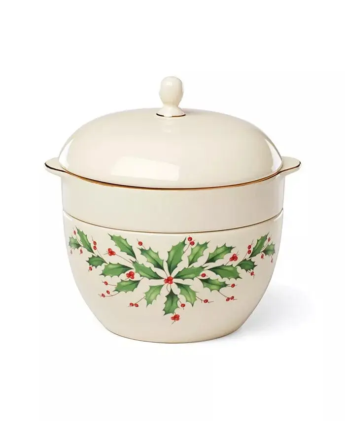 Holiday Stackable Bowl Set Lenox Dishwasher Safe Stoneware