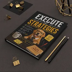 Snarky Corporate Notebook - “Execute the Strategies” Travel Hardback Notebook.