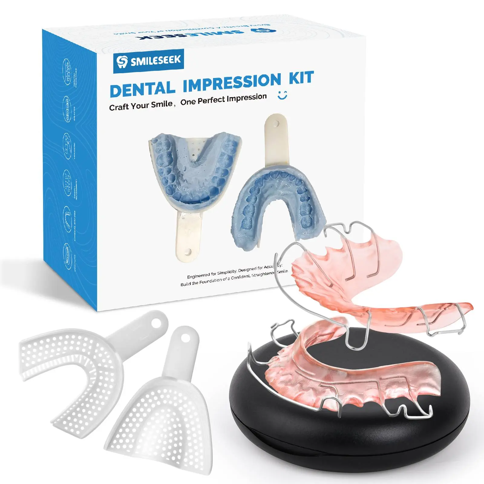 Smileseek Custom Hawley Retainers, Personalized Fit for Adults & Teens, Upper & Lower Smileseek Custom Hawley Retainers, Personalized Fit for Adults & Teens, Upper & Lower
