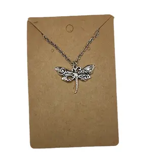 Dragon Fly Necklace with Wing Design, Silver Finish, Simple and Elegant Style