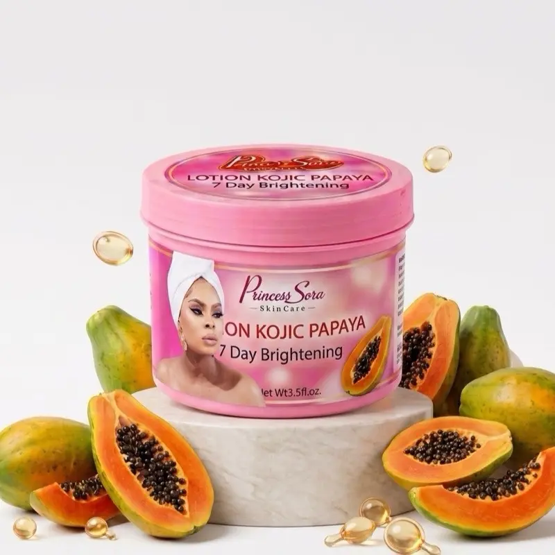 Princess Sora KOJIC PAPAYA LOTION for Radiant Glow - Deeply Moisturizes & Brightens Dull Skin - Use Morning & Night - 50g