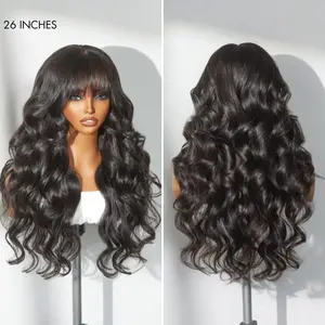 Luvme All-Day Comfort™ Wig Loose Body Wave Glueless 7x6 Closure HD Lace Human Hair Wig with Bangs Pre-Cut Lace