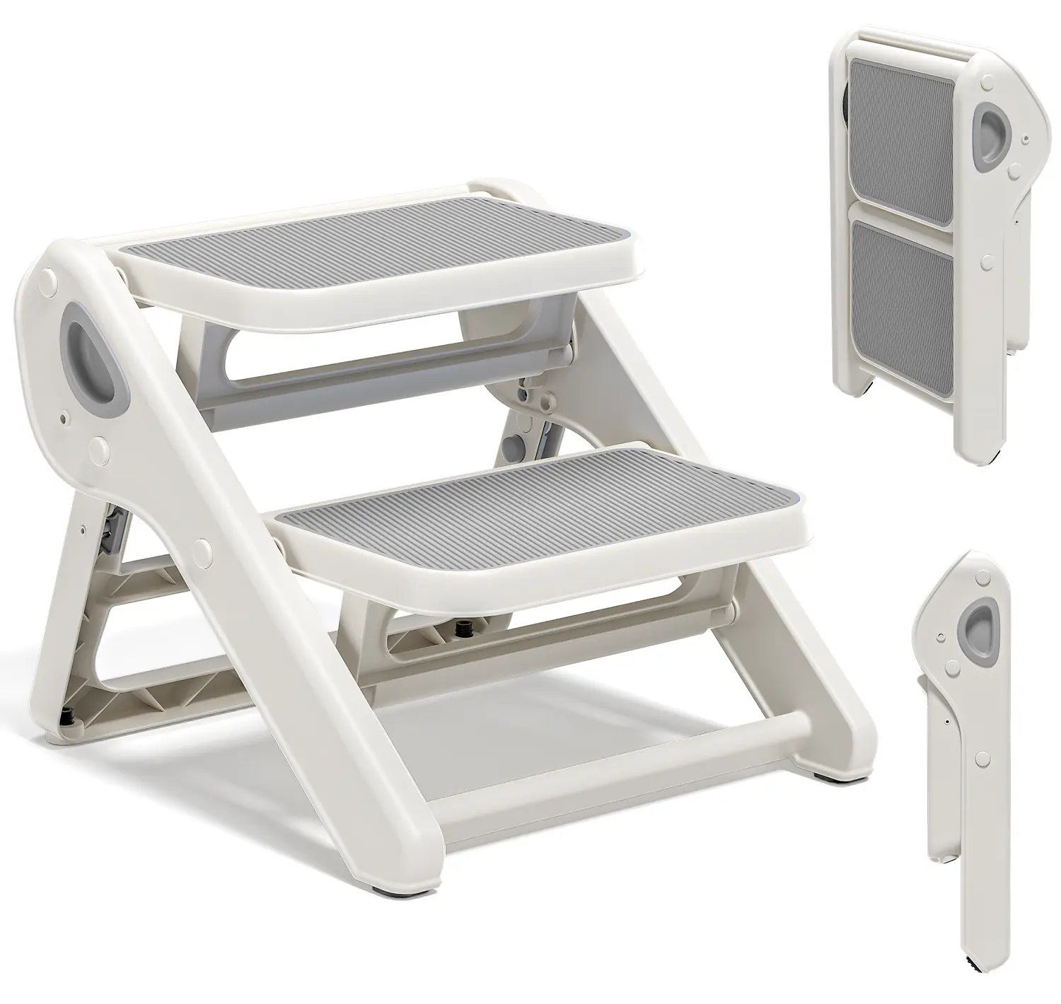 #tiktokshopsummersale， MOREFEEL Foldable Toddler Step Stool for Bathroom Sink 2-Step Kids Stool for Potty Training Kitchen Counter & Bedroom Sturdy Non-Slip Child Safety Stool Helper from China