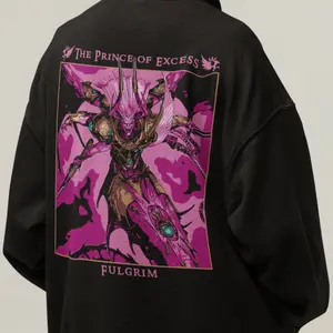 Warhammer 40K Fulgrim Hoodie | The Prince of Excess Chaos Primarch Sweatshirt | Emperor’s Children Slaanesh Design | Fulgrim Graphic Hoodie | Warhammer Apparel