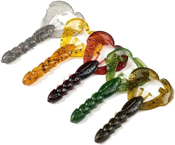 Artificial Fishing Lures, 2.3-Inch Short Length Simulation Crawfish Baits, 2-Pack Soft Plastic with Realistic Pincer Action for Bass Fishing, Simulation Fishing Lure