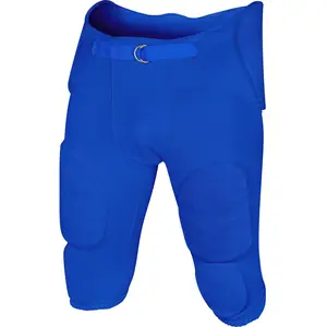 Exxact Sports Proline Mens Integrated Football Pants with 7 Flex Pads, Lightweight Football Practice Pants for Protection (A, Royal Blue)