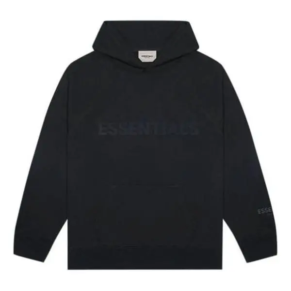 Fear of God Essentials FW20 3D Silicon Applique Hoodie 'Black' 192HO202000F