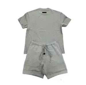 Set Free shipping Short-Sleeve  T-Shirt and short Set- Dark Oatmeal, Light Oatmeal, Stretch Limo Grey Casual Top
