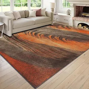 Velvet Soft Comfort Curved Pattern Print Rug, Home Decor Carpet, Living Room Large Mat, Sofa Pad, Bedroom Bedside Blanket, Decorative Rugs, Household Decorative Rug, Contemporary Rugs
