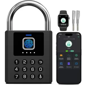 Padlock with Code,Combination Lock with Key,Bluetooth APP Gym Locker Lock Padlock for Shed Gate Fence Truck School Locker