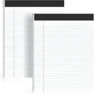 2 Pack of Legal Pads 8.5 x 11 College Ruled Writing Pads 8.5" x 11.75" Notepad 30 Sheets per Note Pads Notebook Study Back 8x11 Pads of Paper