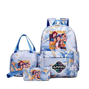 2026 new kpop schoolbag three-piece set backpack witch hunter group printed backpack