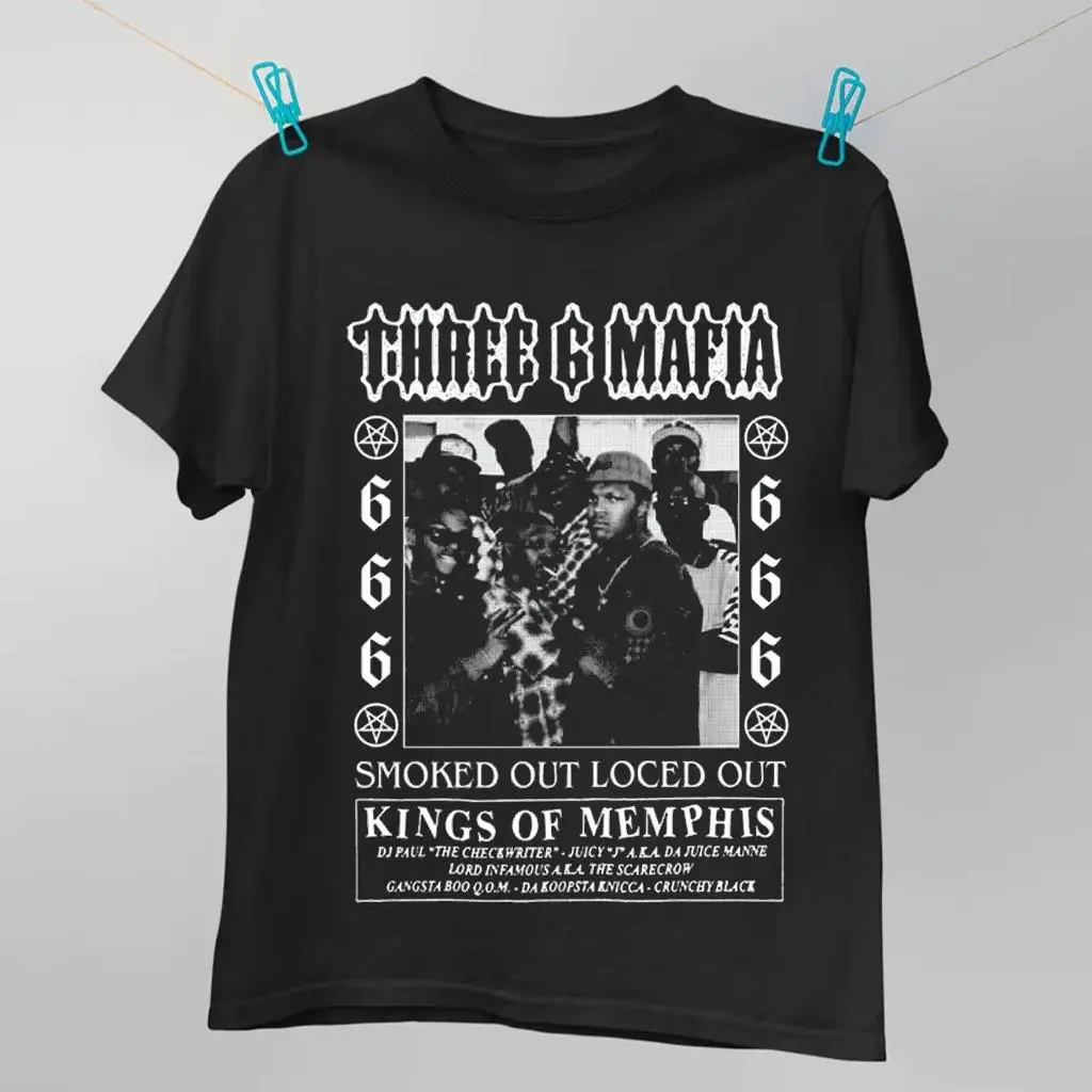Three 6 Mafia Stay Fly Vintage Graphic Shirt DJ Paul Hip Hop Tee XY060809
