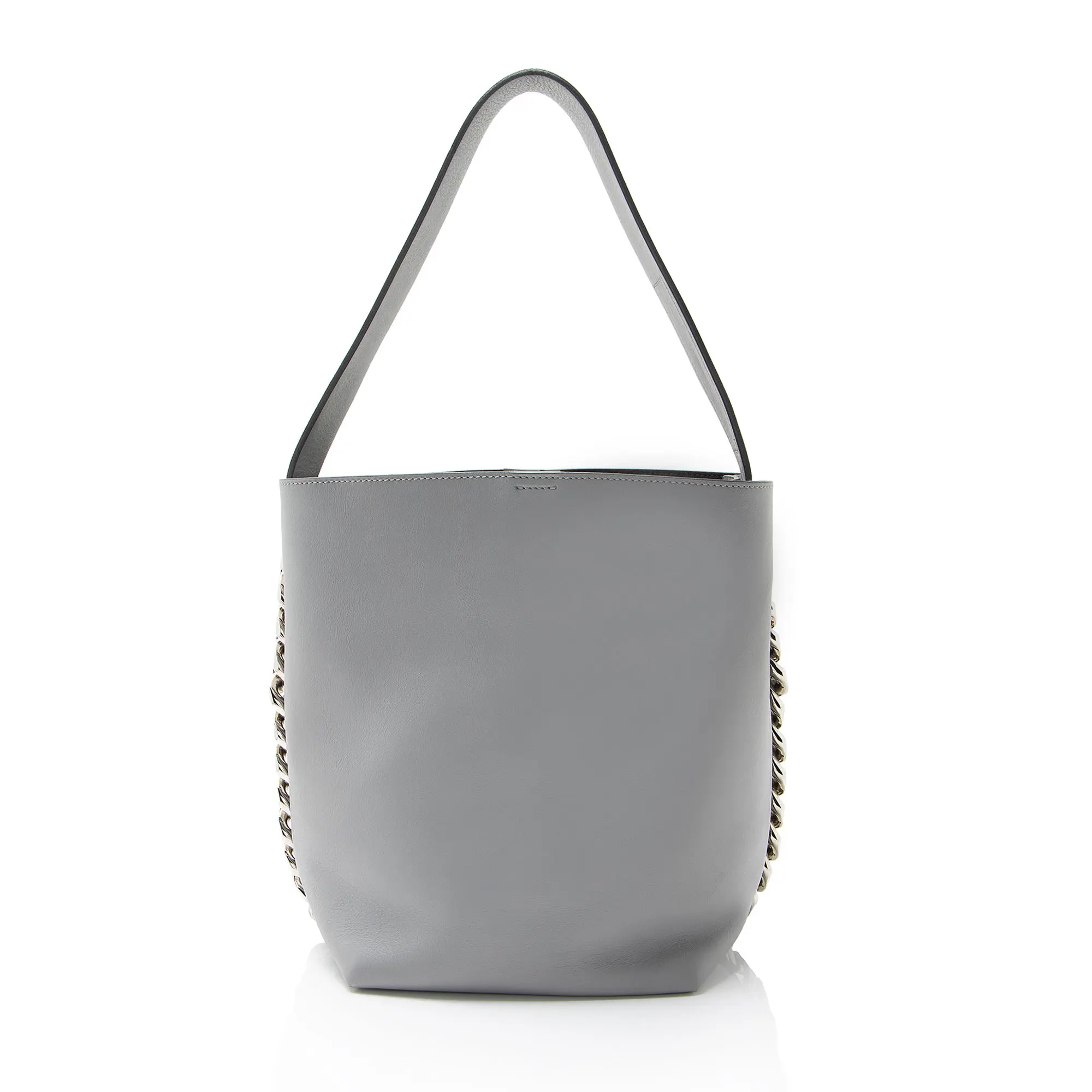 Pre-owned GIVENCHY Leather Shoulder Bags Infinity Chain Bucket Bag