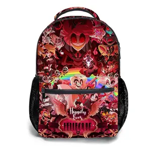Helluva-BossBackpacks for Girls, Cute School Backpack for Girls Boys, Aesthetic Bookbag for Teens, Lightweight Classic Backpack for Travel, Work, Picnic A-44