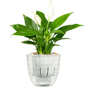 Self-watering Planter 1pcs 4.5in Diameter (Planter Only, No Plants), Fit for Small House Plants, Home Decor
