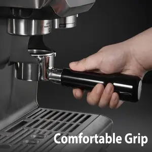 54mm Bottomless Portafilter Stainless Steel Compatible with 54mm Breville Barista Pro/Express & Sage Coffee Machines Espresso Accessories (Ergonomic ABS Handle)