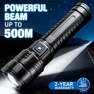 1pc High Performance Tactical Flashlight USB Rechargeable Built in Battery Long Range COB - Perfect for Outdoor Enthusiasts Hunting Backpacking Bushcraft Adventures
