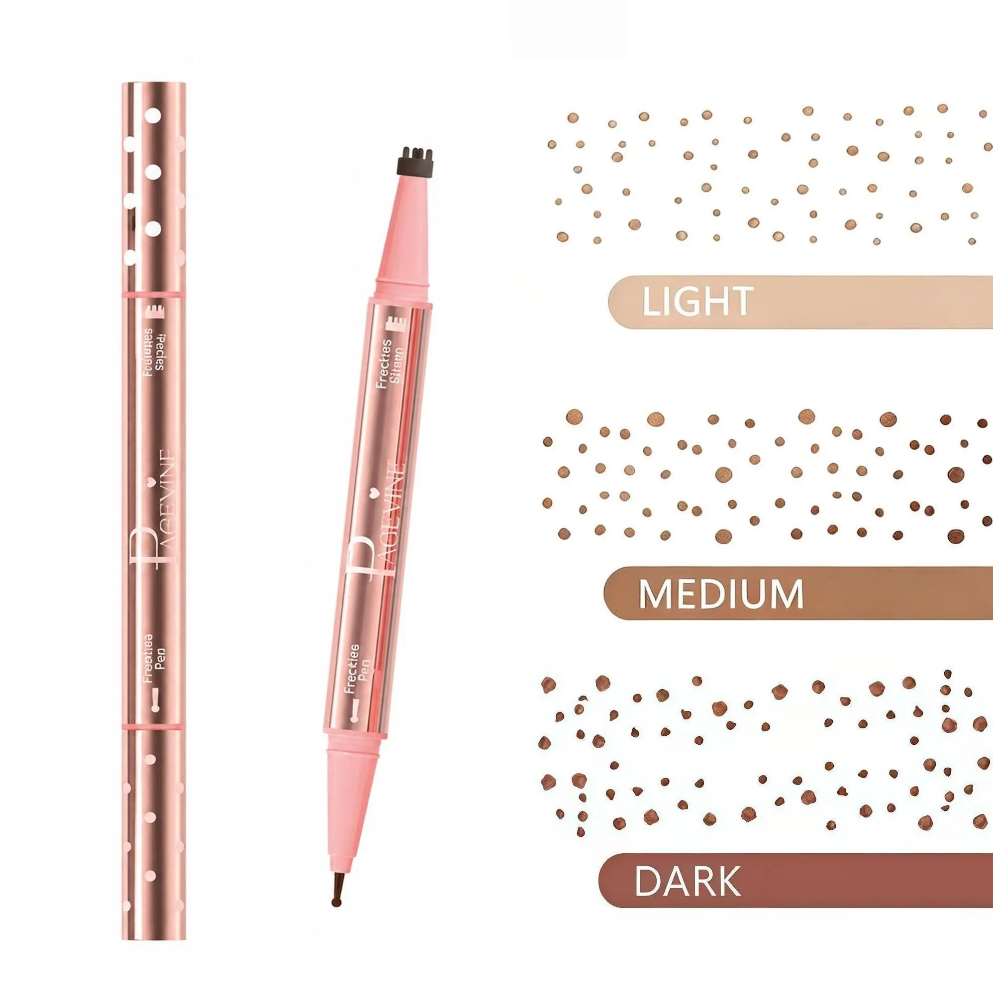 【Beautivis】2-in-1 Freckle & Beauty Mark Pen,Waterproof, Smudge-Proof, Long-Lasting | Natural-Looking Freckles & Moles