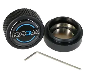 Koda Round Chalk Holder - Customizable Adjustable Fit for TAOM Chalk, Includes Wrench and Billiards Scuffer, Billiards Storage Accessory, Snooker Accessories