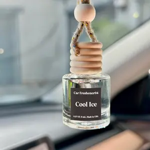 2 Pack Cool Ice Teakwood Car Air Freshener Hanging Car Diffuser Frangrance Freshener Made in USA Last 60 days