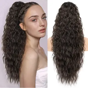 Synthetic & Human Hair Claw Clip Ponytail Extension, Easy Instant 3 Seconds Ponytail Hack, Thick Natural Looking Lightweight No Slip Ponytail, Versatile for High Sleek Style, Y2K Clean Girl Everyday Date Night Vacation Hair
