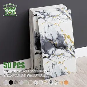 50Pcs 3D Self Adhesive Peel and Stick SXP Wall Tiles 11.81x16.69in, Splashback Wall Stickers Applicable to all indoor areas