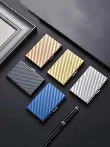 Stainless Steel Anti-Theft Metal Card Holder, High-Value Business Style, Premium Organizer, Magnetic Protection, 6 Card Slots, All Seasons Use