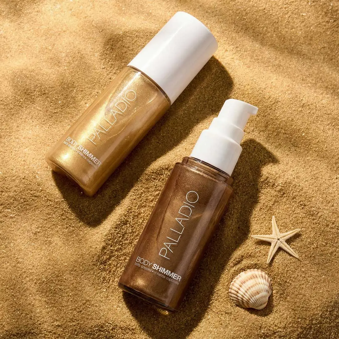 Palladio Body Shimmer Gel, Lightweight Water-Based Body Glow with Aloe, Hyaluronic Acid, Vitamin E & Panthenol, Buildable Radiant Shimmer, Vegan, Gluten-Free, Cruelty-Free