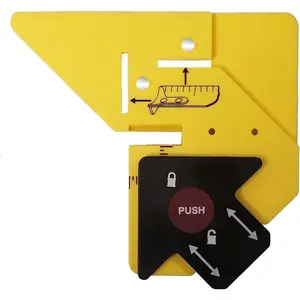 Trim Carpentry Aid Tool, Precision Measuring and Miter Marking Gauge for Door Window Casing with Adjustable Reveal, 45 Degree Angle Guide for Trim Installation