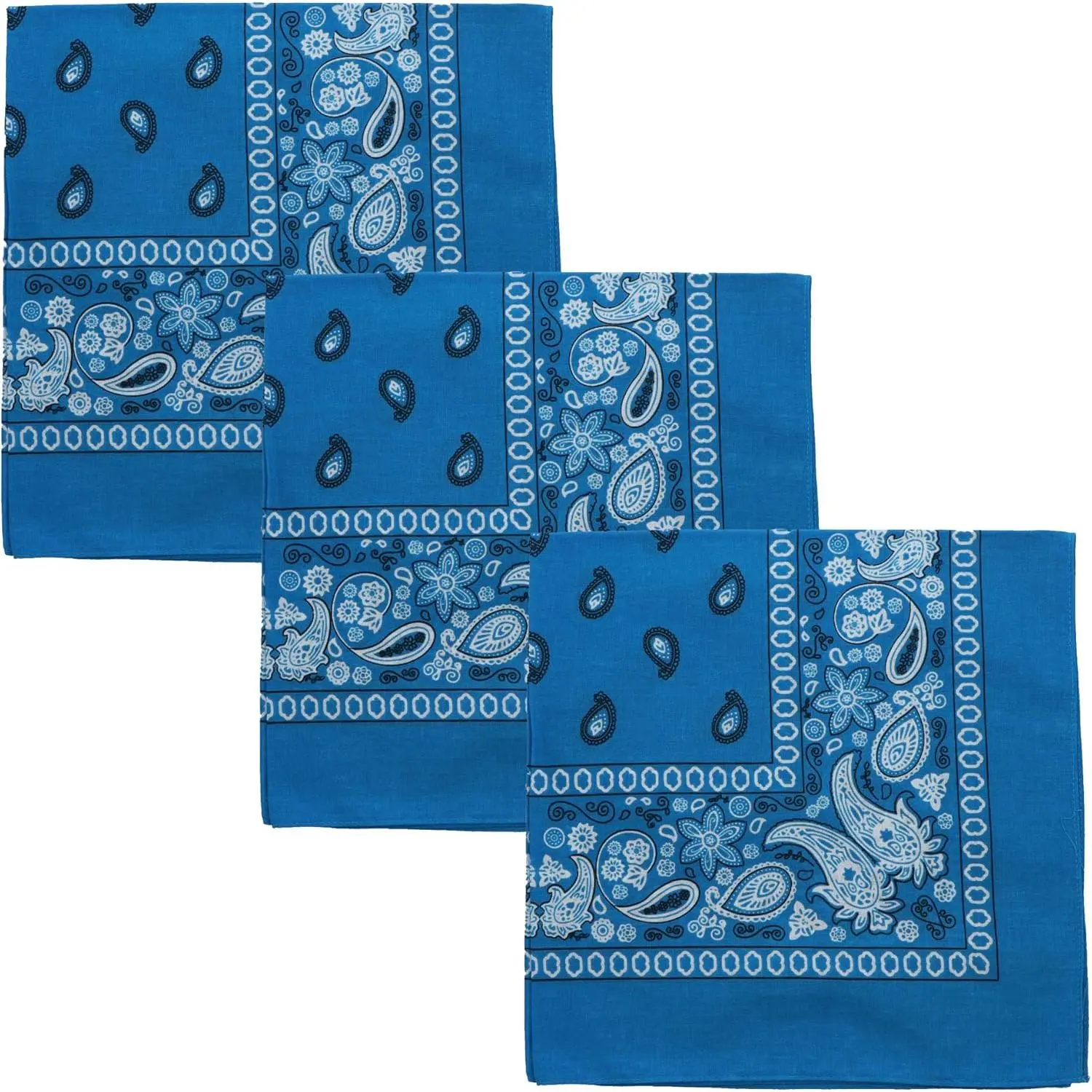 Set of 3 Jumbo Bandanas Trio of Oversized Bandanas