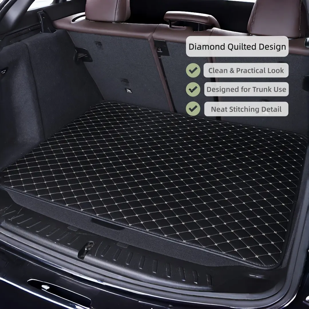 85cm*110cm Universal Car Trunk Mat, Embroidered PU Leather Cargo Liner, Fits Hatchback Sedan Suv, Choose Your Size, Car Accessory, Auto Accessories