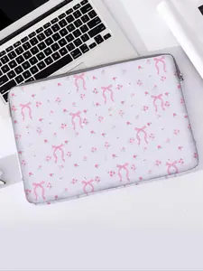 Bow Pattern Laptop Bag, Soft Laptop Cover, Laptop Sleeve, Laptop Zipper Storage Bag, Suitable for Laptop, Tablet Cover, Laptop Accessories