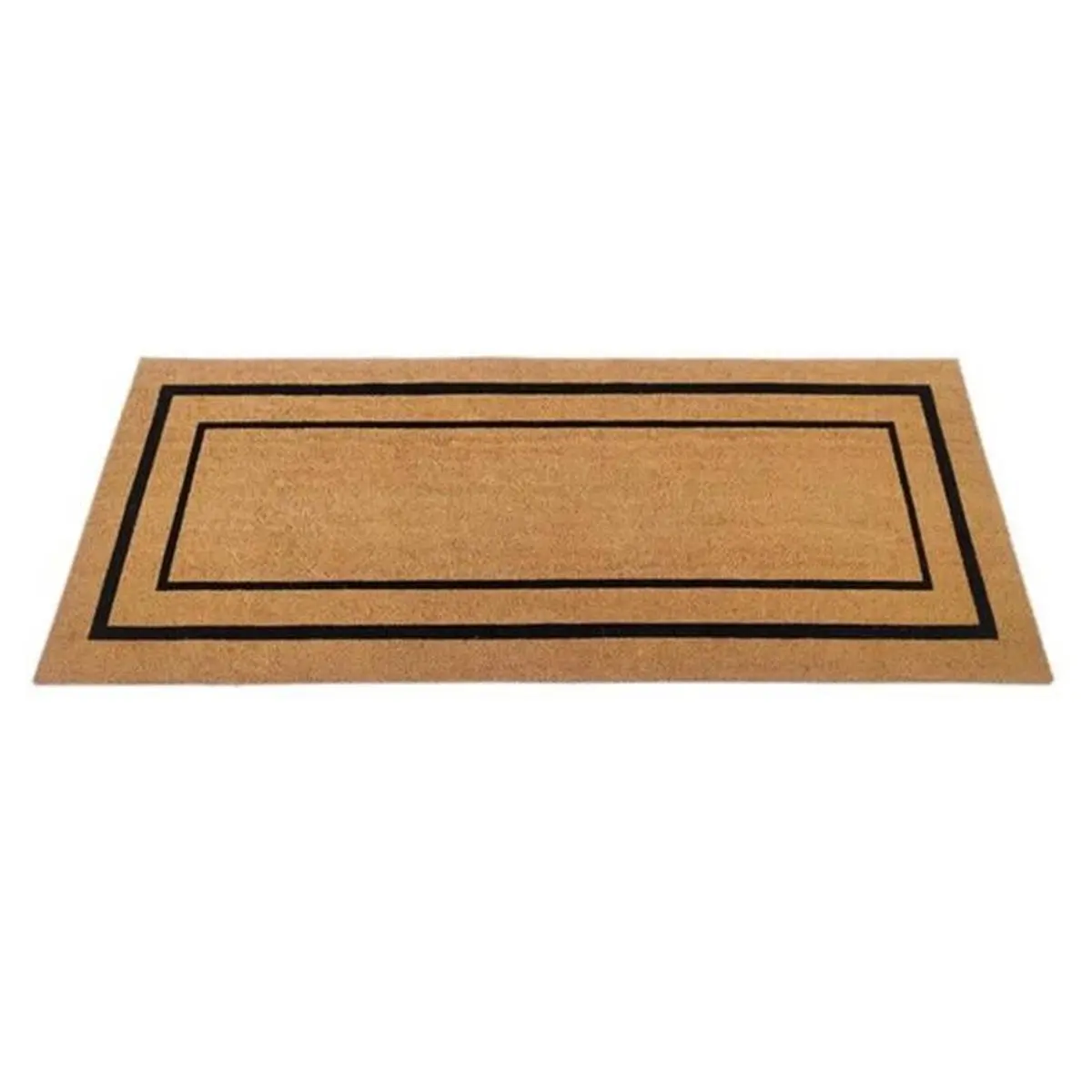 60 x 24 in. Coir & Vinyl Door Mat, Black & Natural