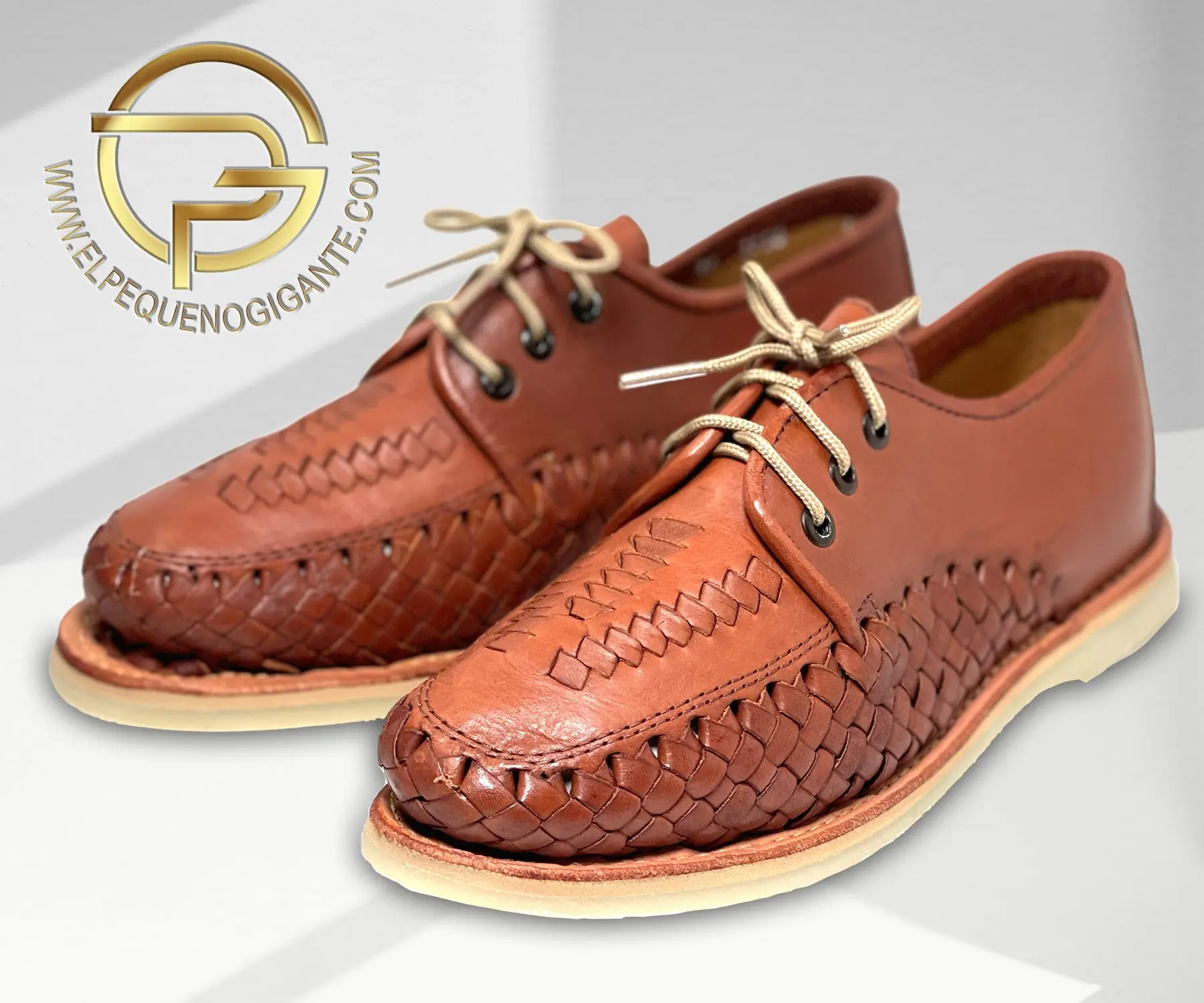 Mens Mexican Laces Leather Handmade Mexican Huarache Slip On Brown Leather Zapato con agujeta Hombre Huarache de Piel Mexicano