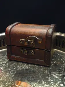 Small Wooden Treasure Trinket Box
