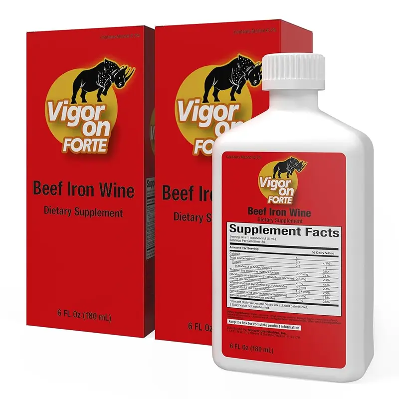 Vigoron Forte Iron & B12 Liquid Supplement for Appetite Recovery - Vegan, Non-GMO, Multivitamin Energy Boosting