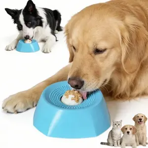 Interactive Dog Licking Bowl Silicone Slow Feeder with Puzzle Ball Suitable for Large Pet Bowls for Cats and Dogs Cough Relief Anxiety Relief Replacement Balls Lasting Long Rope Toys Control Glow-in-the-Dark Buttons Enrichment seatbelt quirky gift