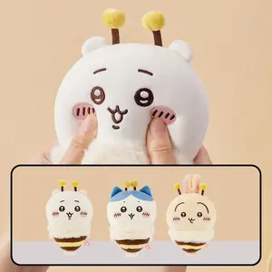 MINISO Sakura Bee Chiikawa Plush Doll Cute Winter Desk Decor & Travel Buddy Birthdday &Newyear Gift,Soft Fluffy Material,Winter Desk Decor,Christmas & Holiday Haul