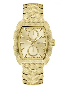 GUESS Male Gold-Tone Multifunction Watch