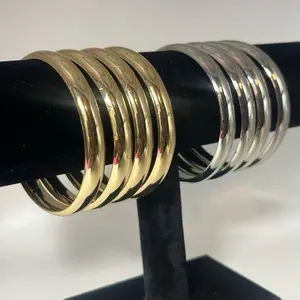 Y2K Metal Bangle Set | 4 pieces | Bracelets & Bangles | Early 2000s versatile jewelry