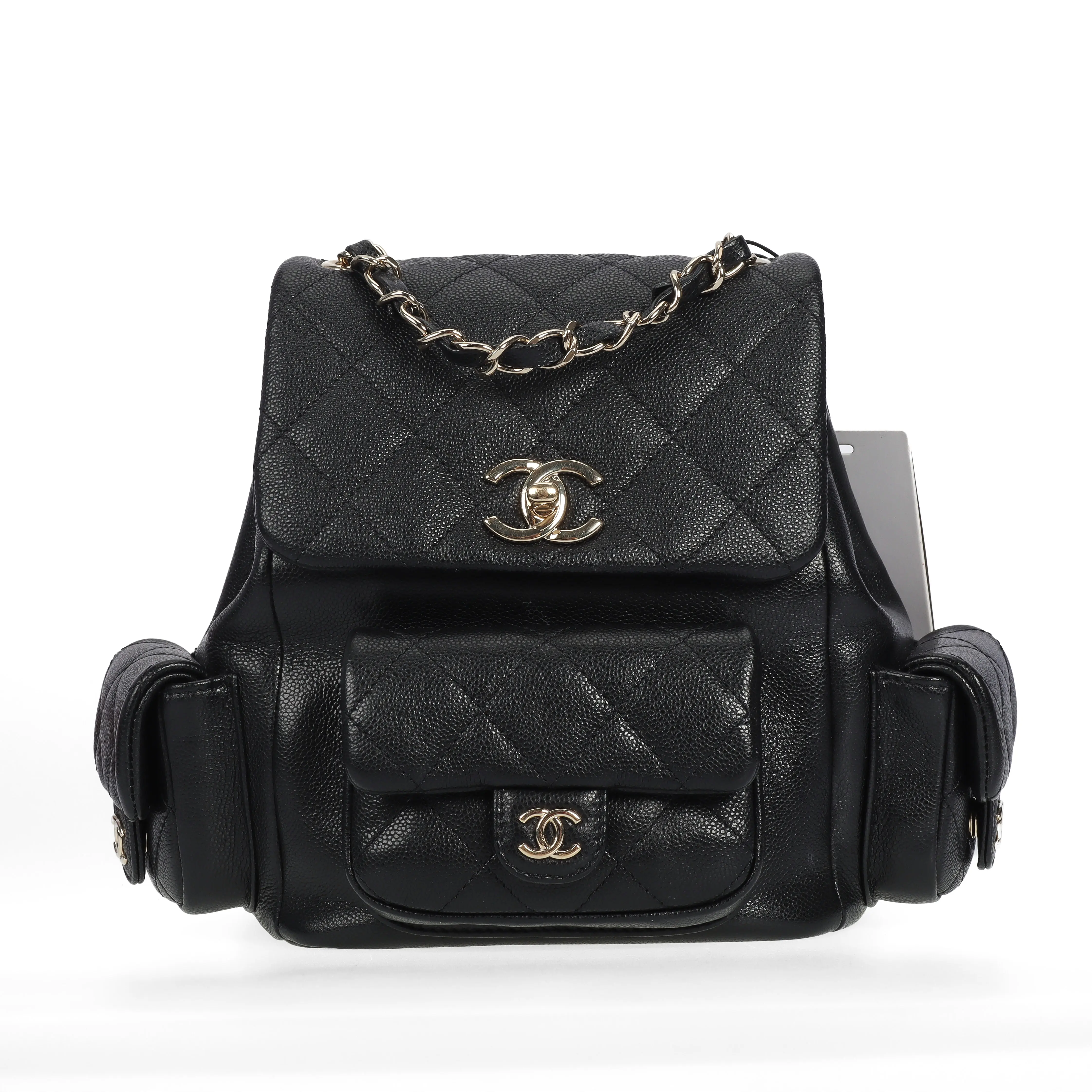 Pre-owned CHANEL Calfskin Backpacks Backpack Black 99969210 zq