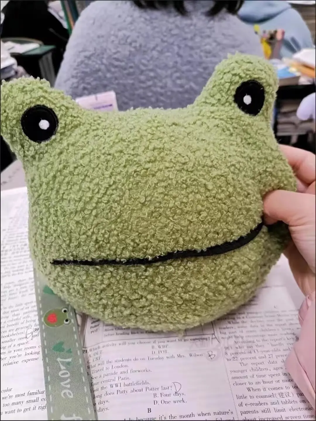 Phone Bag-Cutie Frog Stuffed Bags for Women Crossbody Bag Zipper Closure