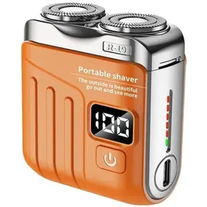 Luggage Electric Shaver R-19 , Beard Shaver Mini and Portable Suitcase Design, Electric Mini Razor Portable Electrics Shavers, USB Rechargeable One-Button Long Lasting for Home Travel`