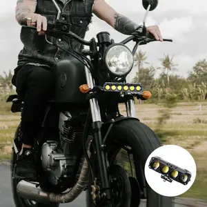 Motorcycle Spotlight Headlight LED Fisheye Lens High-Power Auxiliary Light for Car Motorcycle Off-Road Truck Fog Lamp