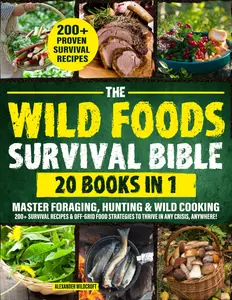 The Wild Foods Survival Bible [20-in-1] Paperback by Alexander Wildcroft (English): Master Foraging, Hunting, Wild Cooking, 200+ Survival Recipes, Off-Grid Food Strategies to Enhance Self-Help Skills in Crises Anywhere