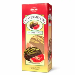 HEM Watermelon Incense Sticks - Hand-Rolled in India, 120 Count