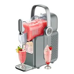 GSEICE Slushie Machine with compressor, No ice needed All-in-One Slushy Maker for Home,Real-Time Temp Display, Auto-Clean, 6 Preset | Frozen Margaritas, Cocktails,Ice Cream, Summer Parties, Milkshakes, Smoothies, Frappes，Kaffee-Smoothie